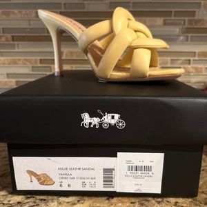 Coach Kellie Leather Sandal - Vanilla